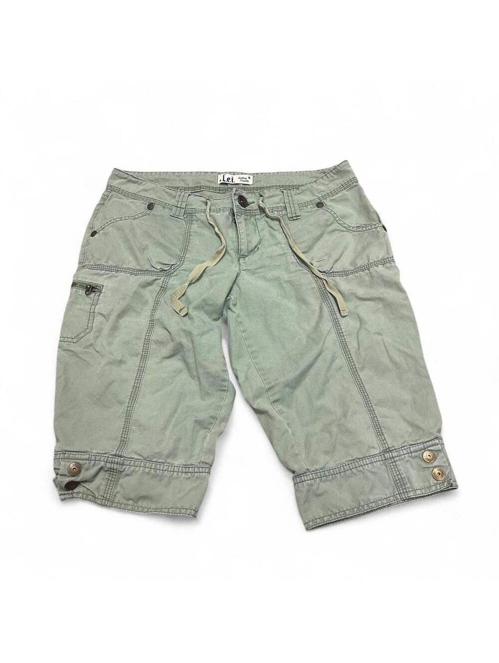 Y2k Lei green cargo bermuda shorts
